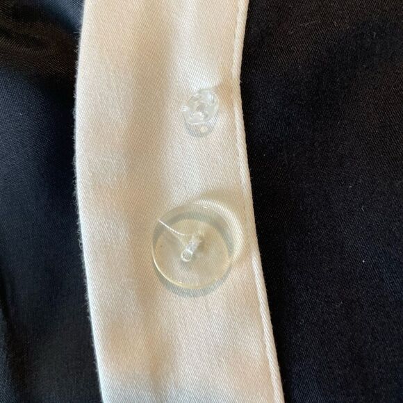 ๐ค Talbots Black Sheath Dress w/ White Trim & Obi Belt โ Size 6 - Picture 6 of 7